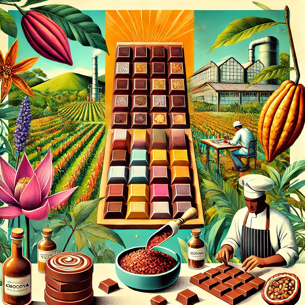 Artisan chocolate makers crafting bespoke creations with exotic flavors